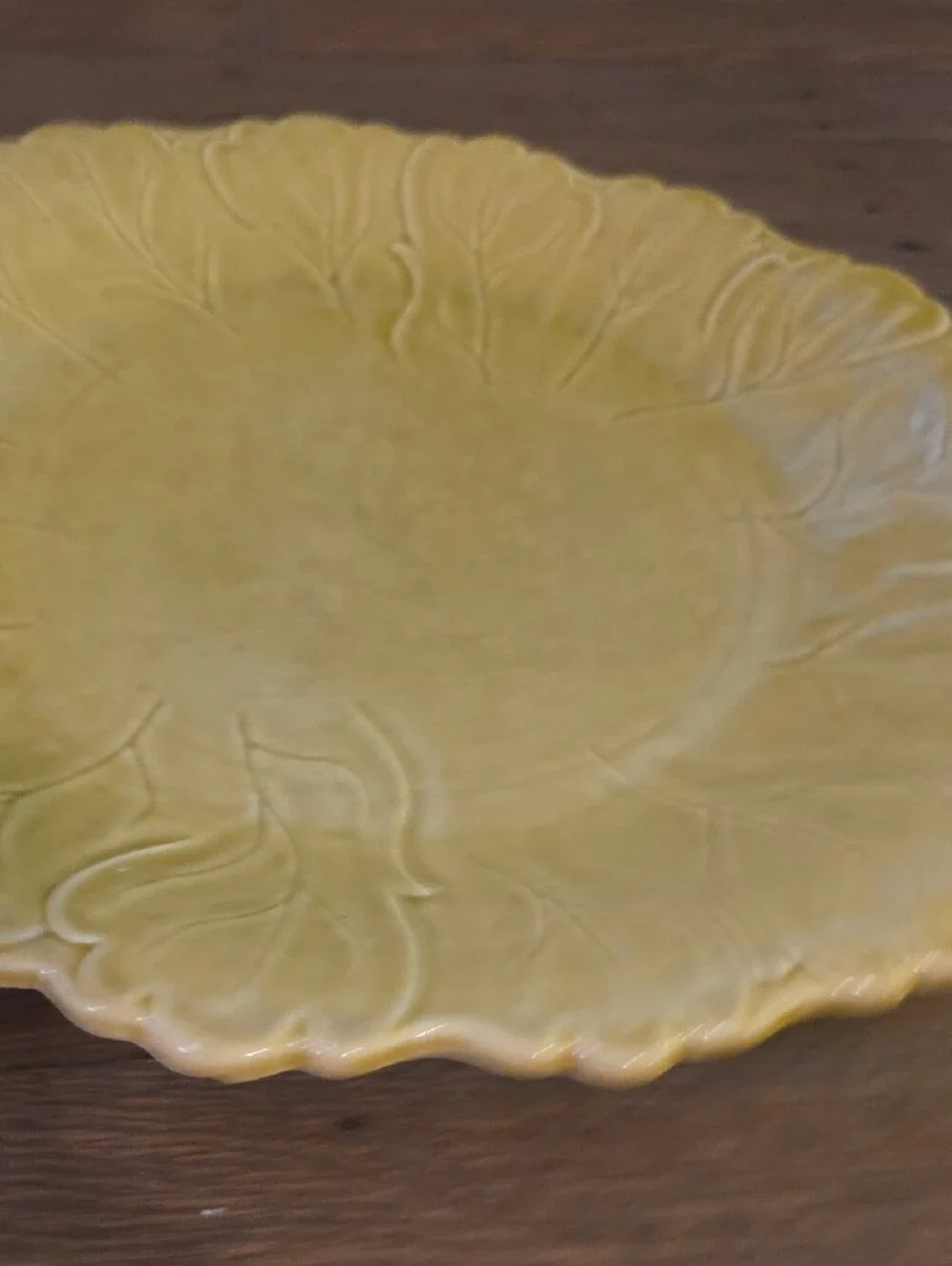 Steubenville Pottery / Woodfield Yellow Floral  Serving Plate -  Petal Design